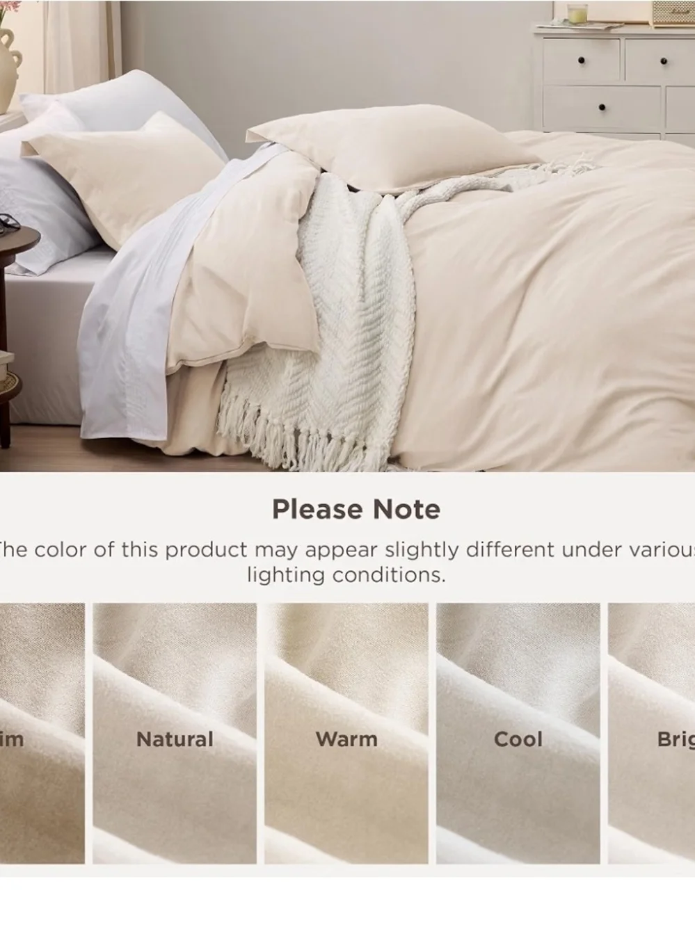 Plush Cream Duvet Cover Set - Brand: